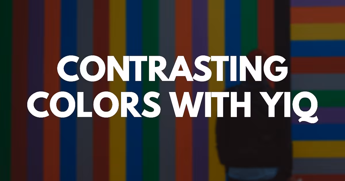 Contrasting Colors with YIQ and Helper Tests in Rails (Example) | GoRails