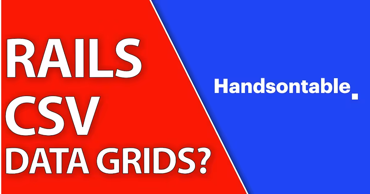 CSV Data Grid Speedrun in Ruby On Rails 7 - YouTube
